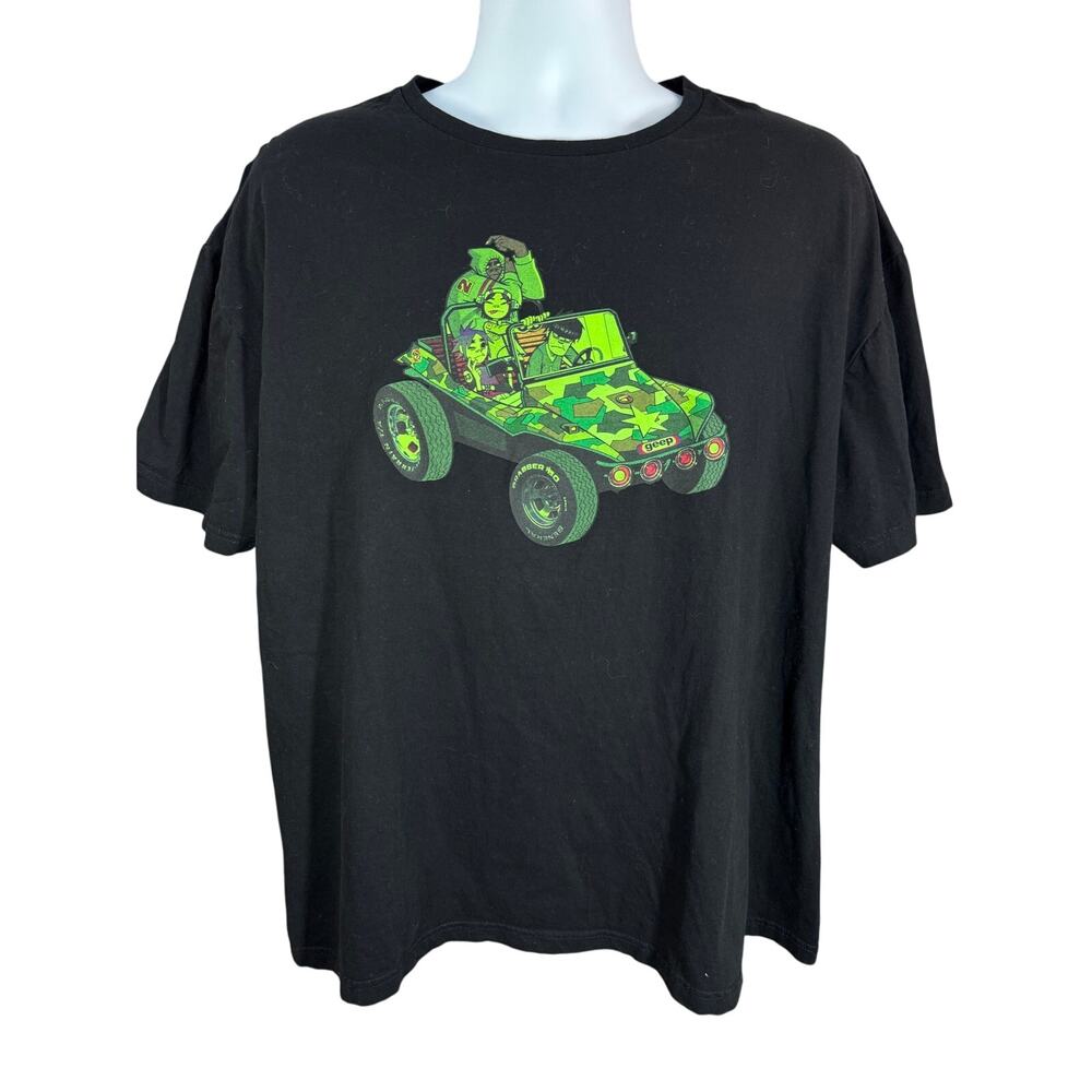 Gorillaz Men's Black Graphic T-Shirt - Size 2XL